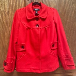 Style & co petite red coat